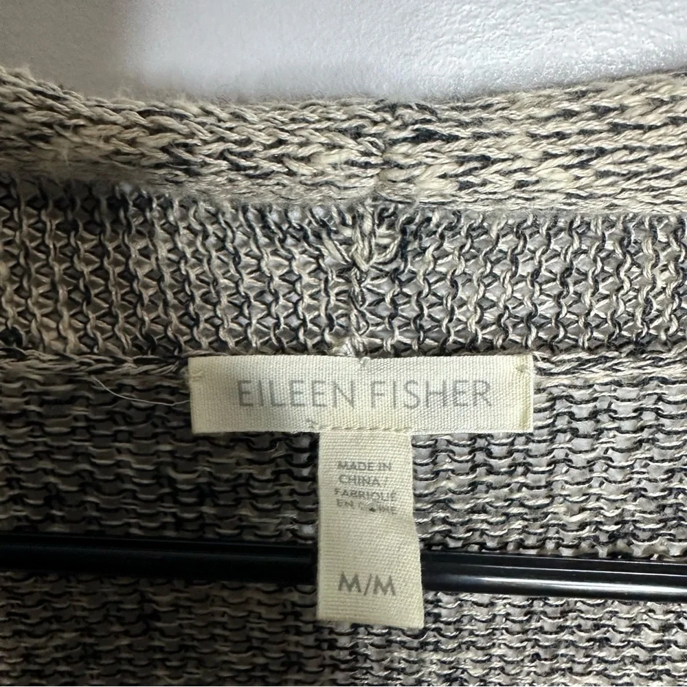 Women’s Eileen Fisher Size Medium Tan Crochet Lightweight Cardigan‎
